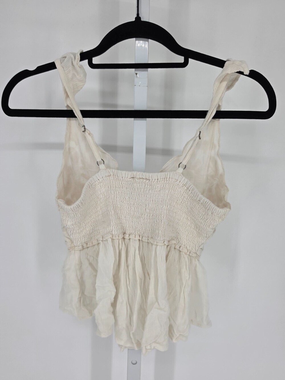 Shayanne Womens Sz XS Cropped Tank Top Cream Lace Western Boho - Picture 4 of 4